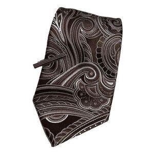 Donald J Trump Men's Silk‎ Paisley Signature Collection Neck Tie Mocha Brown